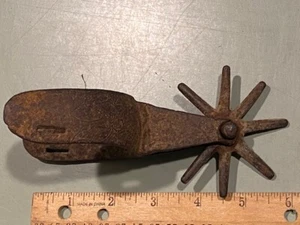 18th century Spanish Colonial Wrought Iron Spur Stirrup floral horse riding - Picture 1 of 3