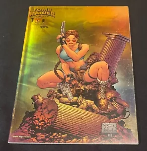 TOMB RAIDER Lara Croft 1 GOLD HOLO variante Top Cow Comics 1999 - Foto 1 di 3