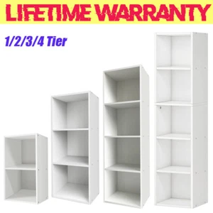 3 4 5 Tier Wooden Bookcase Shelf Shelving Tall Display Storage Wood Unit Stand - Picture 1 of 42