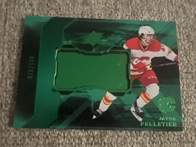 2023-24 SPx Hockey Finite Rookies Green #F-47 Jakob Pelletier /199 - Image 1 of 2