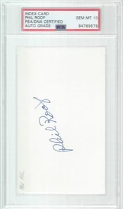 PHIL ROOF, 1961-77 BRAVES/ANGELS/INDIANS/A'S/BREWERS/TWINS, PSA/DNA GEM MINT 10 - Picture 1 of 1