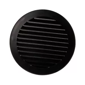 Black round air ventilation grille 125mm/12.7cm shutter floors cover - Picture 1 of 7