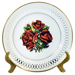 Bing & Grondahl 1979 MIRANDY The 12 Rose Plate Danbury Mint 8.5" Salad Plate NEW - Picture 1 of 8