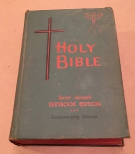Vintage 1963 Holy Bible Saint Joseph Textbook Edition Confraternity Catholic HC - Picture 1 of 11