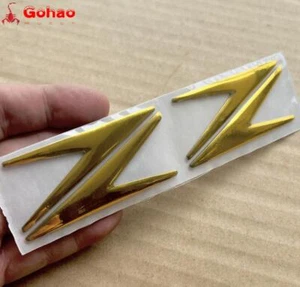 2 calcomanías doradas emblema "Z" tanque de combustible carenado/cola guardabarros insignia para Ninja 900 1000 - Imagen 1 de 3