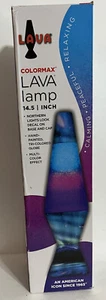 Tri Colored Lava Lamp 14.5inch Colormax Glitter Silver Globe American Icon Lamp - Picture 1 of 4