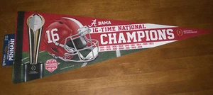 2015 ALABAMA CRIMSON TIDE 16 TIME NATIONAL CHAMPIONS PREMIUM FELT PENNANT - NEW - Picture 1 of 1