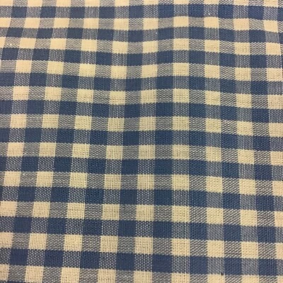 Edredón de tela a cuadros azul blanco gingham Country Farmhouse estampado 48x44" Foto 1 de 3