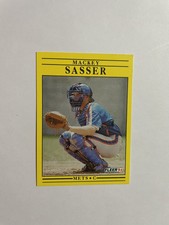 1991 Fleer Baseball Card #160 Mackey Sasser New York Mets