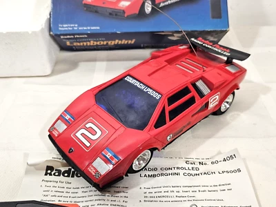 Vintage RADIO SHACK Red Remote Controlled Lamborghini Countach  60-4051 TESTED - Image 1 of 4