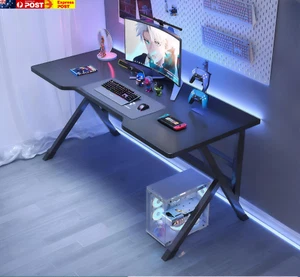 Ergonomic Large Gaming Desk, 140CM Computer Desk, K-Shaped Gaming Table, PC Gami - Picture 1 of 6