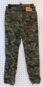 LEVI'S Camo Joggers Youth Boy's Size {14} Elastic Cuff/ Stretch Twill /Pockets - Picture 1 of 5