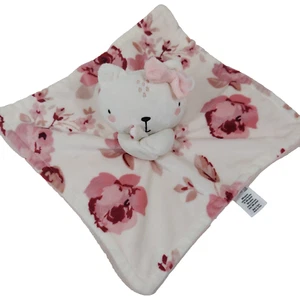Gerber Modern Moments Bear Kitty Cat Pink Rose Floral Stuffed Animal Plush Lovey - Picture 1 of 8