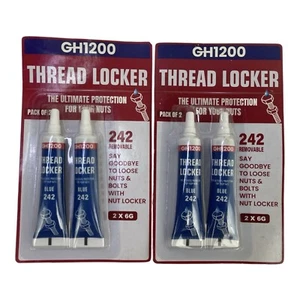 Lot of 2 GH1200 Blue Thread Locker 242 Strong Lock Tight for Nuts, Bolts 2 Pack - Picture 1 of 4