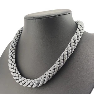 ⭐ Pierre Lang Halskette Collier Anhänger Strick Kette Perle Magnet Silber 61 ⭐ - Bild 1 von 3