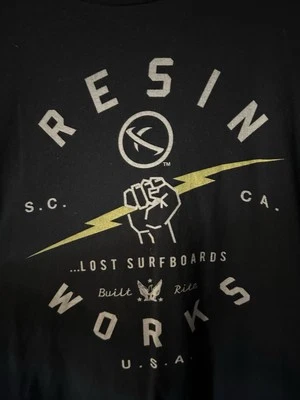 Lost Surfboards “Resin Works” Black Long Sleeve Shirt Men’s Size Large - Image 1 of 4