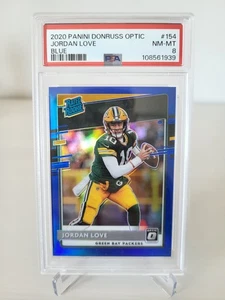 Jordan Love Panini Donruss Optic Rated Rookie Blue 2020 PSA8 088/179 - Bild 1 von 2