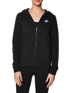 Nike Women's Sportswear Club Fleece Full-Zip Hoodie, Black Large NEW NWT - Picture 1 of 3