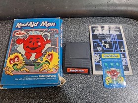 Intellivision KOOL-AID MAN - CIB Video Game Manual Overlay Complete TESTED