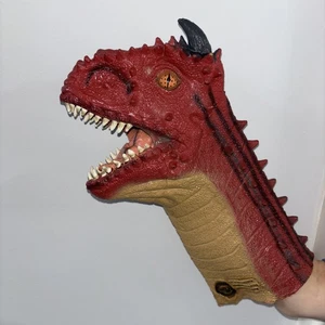 Disney Parks Dinoland Animal Kingdom Carnotaurus Dinosaur Soft Latex Hand Puppet - Picture 1 of 6