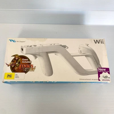 Link's Crossbow Training + Wii Zapper + Box - Nintendo Wii - Tested & Working - Image 1 of 4