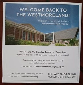 The Westmoreland Museum of American Art 2020 Print Advertisement - Picture 1 of 1