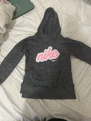 Nike Dri-Fit Full-Zip Hoodie Grey and Pink Girls and Kids Size 6X - Image 1 of 3