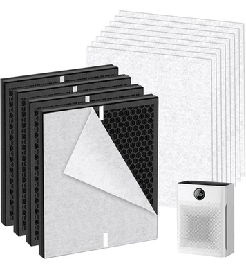 4 Pack PR1 Replacement Filter Mooka Mode PR1 Air Purifier H13 8 Washable Filters - Image 1 of 4