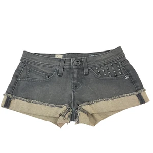 Volcom Shorts Womens Sz 1 Black Sound Check Booty Low Rise Cuffed Hem Nwot $50 - Picture 1 of 10