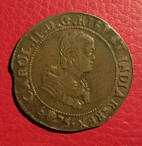 Belgique - Charles II Pays-Bas Espagnols - très Joli Jeton 1675   Bruxeles - Picture 1 of 2