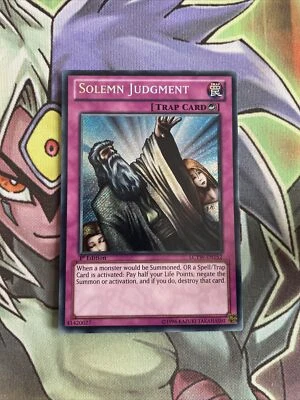 LCYW-EN152 Solemn Judgment Secret Rare 1st Edition NM Yugioh Card  - Image 1 of 2