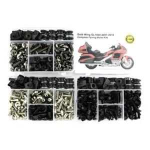 Fit For HONDA GL1800 GOLDWING 01-18 Steel Complete Fairing Bolt Screws Kit Nuts - Picture 1 of 18