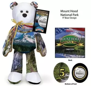 Mount Hood Coin bear #5 in quarter bear series - FREE SHIPPING - Picture 1 of 1