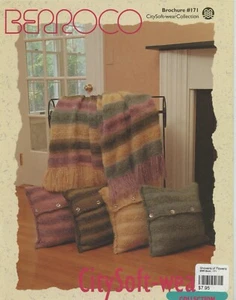 Libro de patrones de tejido Berroco #171 colección de ropa blanda de la ciudad 4 tiros y almohadas - Imagen 1 de 4