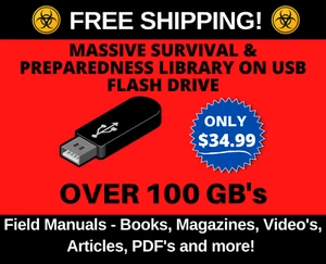 RIESIGE über 100 Gigabyte USB Survival & Preparedness Sammlung Bibliothek Rarität  - Bild 1 von 8