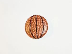 Basketball Button Pin - Picture 1 of 2