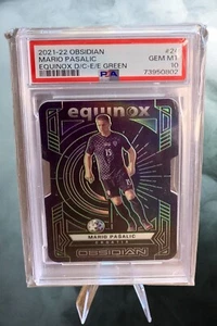 2021-22 Obsidian Soccer #24 Mario Pasalic Equinox D/C-E/E 2/5 PSA 10 GEM Pop 1 - Picture 1 of 3