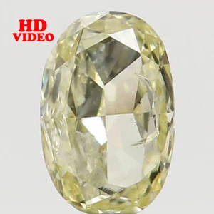 Natural Loose Diamond Yellow Color Oval Clarity SI1 3.50 MM 0.11 Ct L6533 - Picture 1 of 10