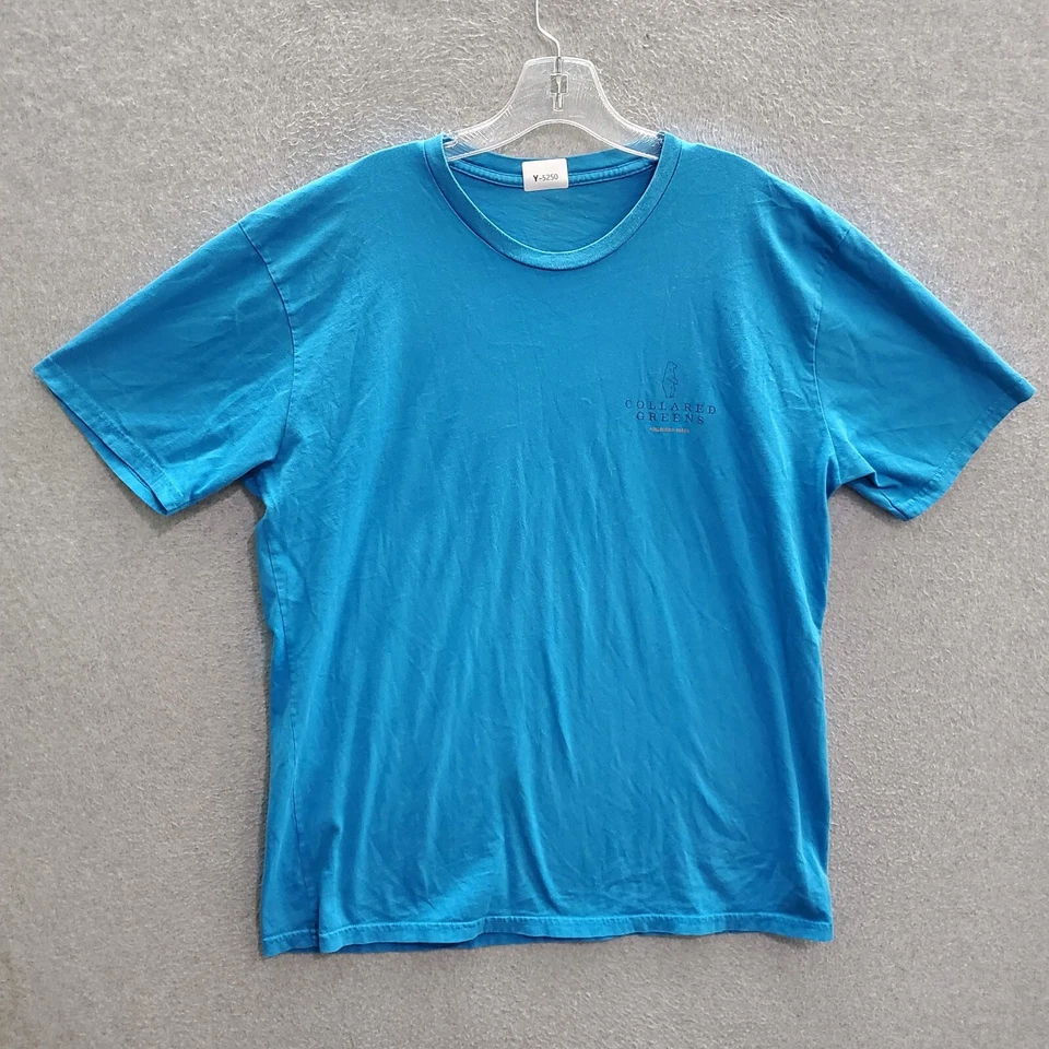 Camiseta con cuello verde para hombre XL azul trucha arco iris manga corta cuello redondo Foto 1 de 4