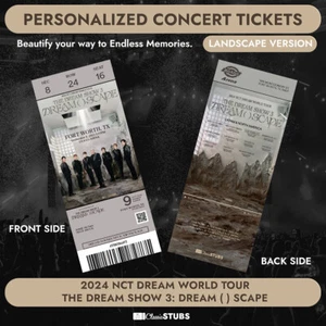 Personalized Listing: NCT Dream Tour: TDS 3: Dream()Scape K-Pop Stub Ticket - Picture 1 of 7
