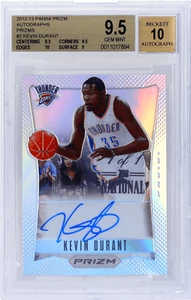 2012 Panini Prizm Kevin Durant 2018 National Auto Silver #2 1/1 BGS 9.5/10 - Picture 1 of 2