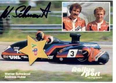 Werner Schwärzel-Seitenwagenweltmeister,ältere Autogrammkarte,top Sammlerstück, - Bild 1 von 2