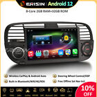 Android 12.0 Car Stereo Sat Nav for Fiat 500 2008-2015 DAB+CarPlay WiFi OBD2 DSP