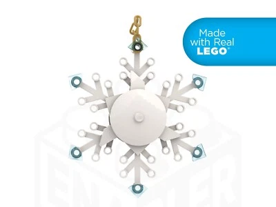 Snowflake Holiday Christmas Tree Ornament  | Made with 100% Genuine New LEGO - Image 1 of 4