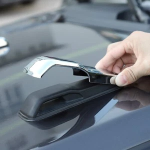 2x Exterior Hood Hinge Cover Trim Chrome for Jeep Wrangler JL 2018+ Accessories - Picture 1 of 6