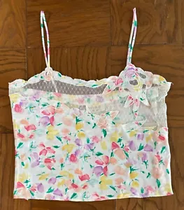 Victoria's Secret Gold Label Vintage Camisole Top geblümt Gr. S cremeweiß Spitze Netz - Bild 1 von 9