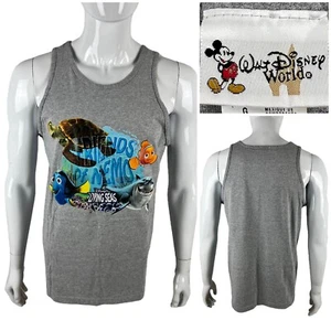 Vintage 2000s Finding Nemo Disney Pixar Shirt Tank Mens Large Gray Friends Of - Picture 1 of 11