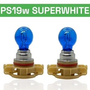 Pair PS19w PS24W 7500K xenon foglight DRL bulbs white daytime H16 lights - Picture 1 of 8