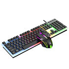 Computer Desktop Gaming Keyboard and Mouse Mechanical Feel LED Light Backlit RG