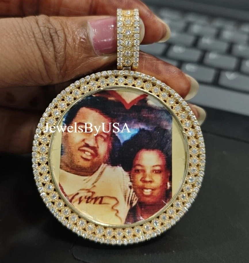 Conjunto de pingente masculino comemorativo prata 925 diamantes reais certificado Fanook - Imagem 1 de 4